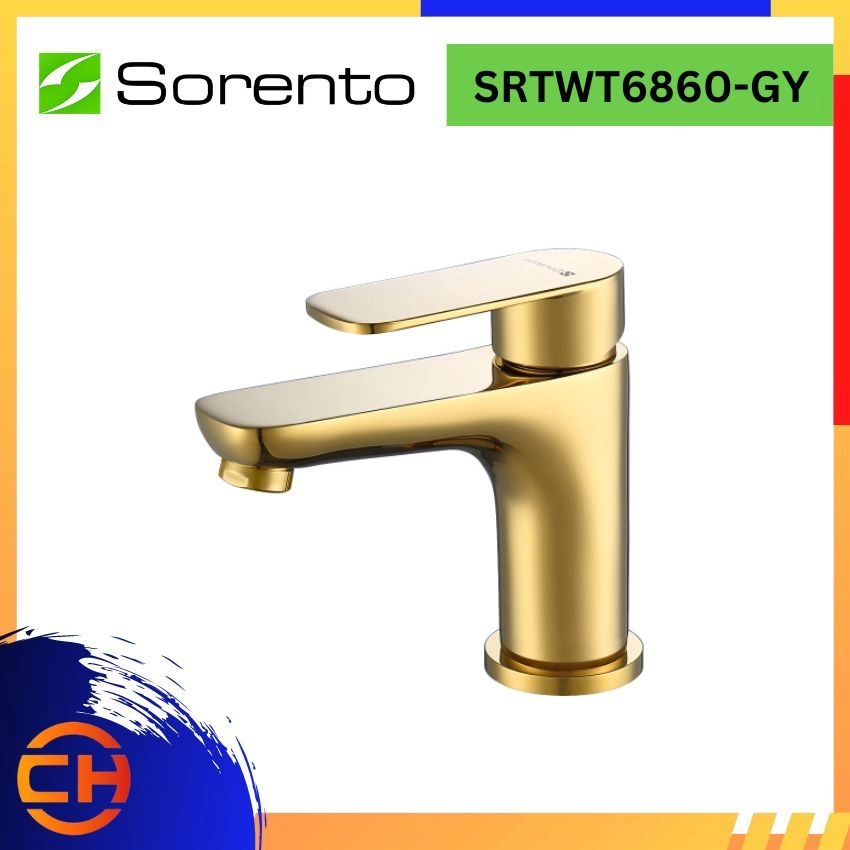 SORENTO BASIN MIXER TAP SRTWT6860-GY Basin Mixer Tap ( Golden Yellow )