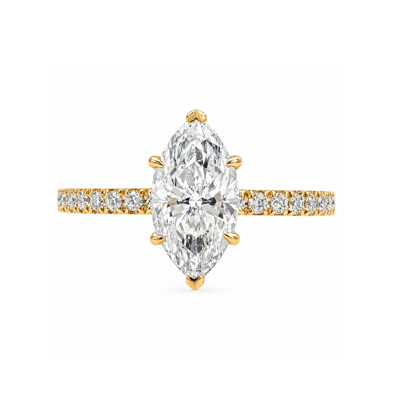 Roman & Co庐 Lysentia Crown Pav茅 Solitaire Engagement Ring