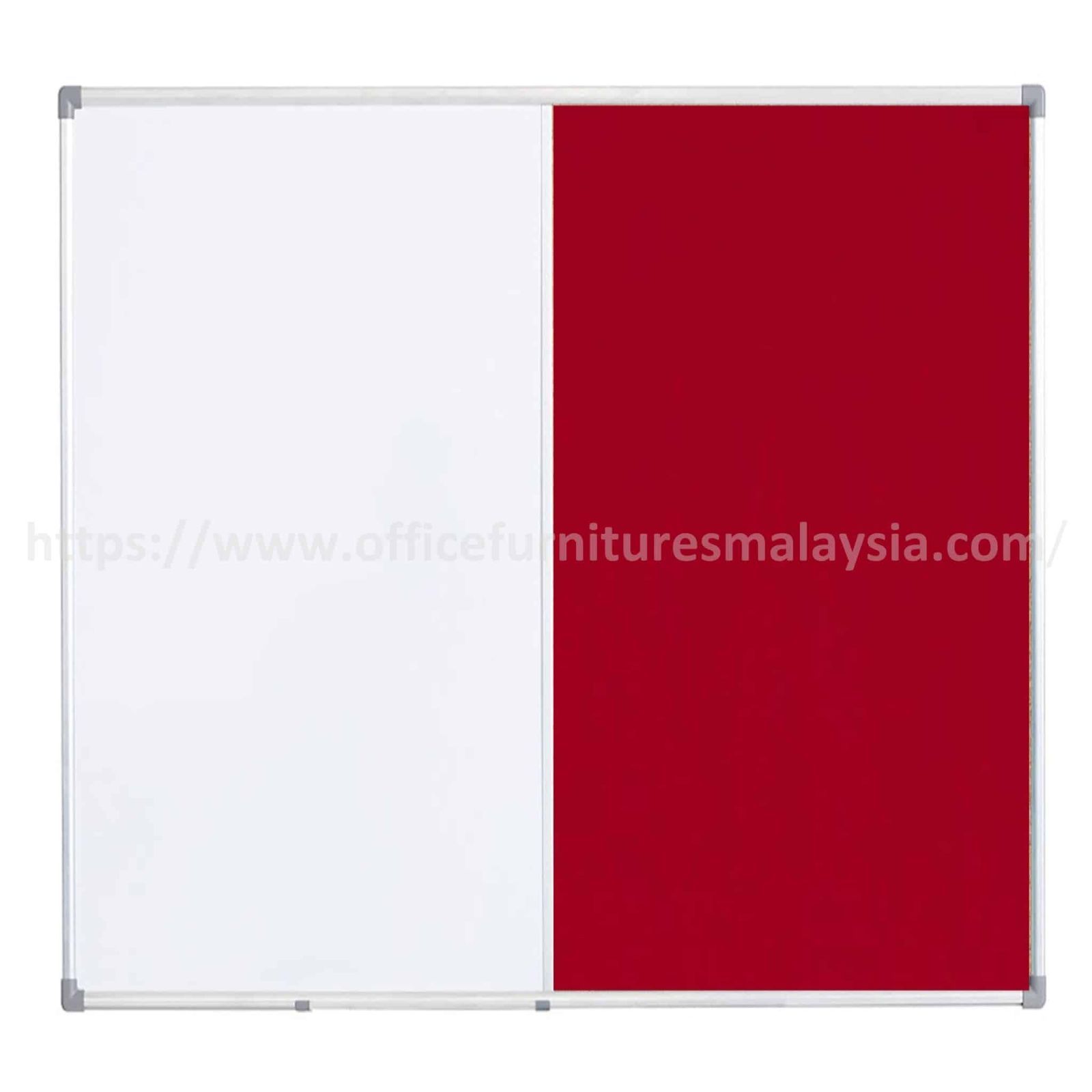 4 ft x 4 ft Aluminium Dual Velvet – White Board OFMDUV44