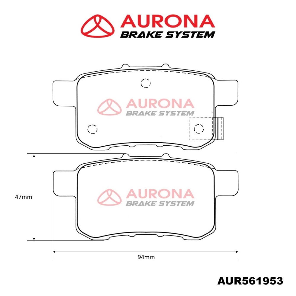 Aurona Brake Pad AUR561953 Rear Accord Perdana