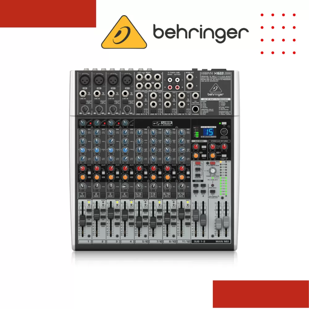 Behringer XENYX X1622USB 12-channel Mixer with USB and Effects