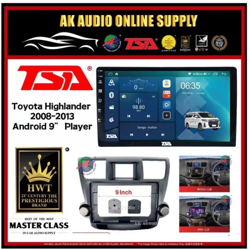 818 2+32GB◾TSA Toyota Highlander 2008 - 2013 Android 9'' inch DSP/QLED/CARPLAY Car Player Monitor