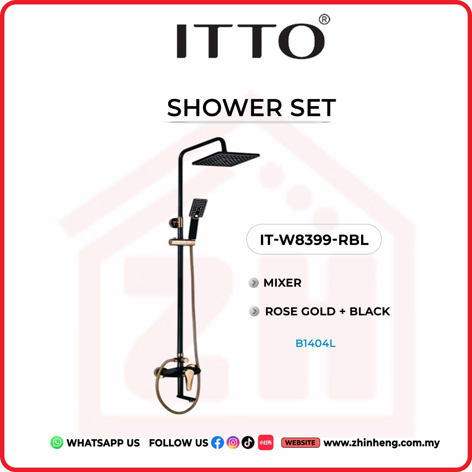 ITTO SHOWER SET IT-W8399-RBL