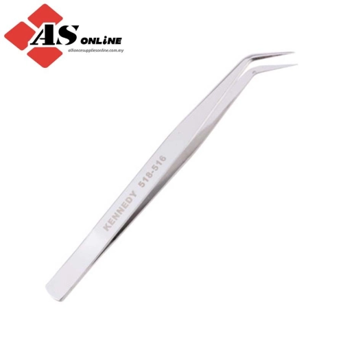 KENNEDY 145mm, Bent Nose, Tweezers, Stainless Steel / Model: KEN5185160K