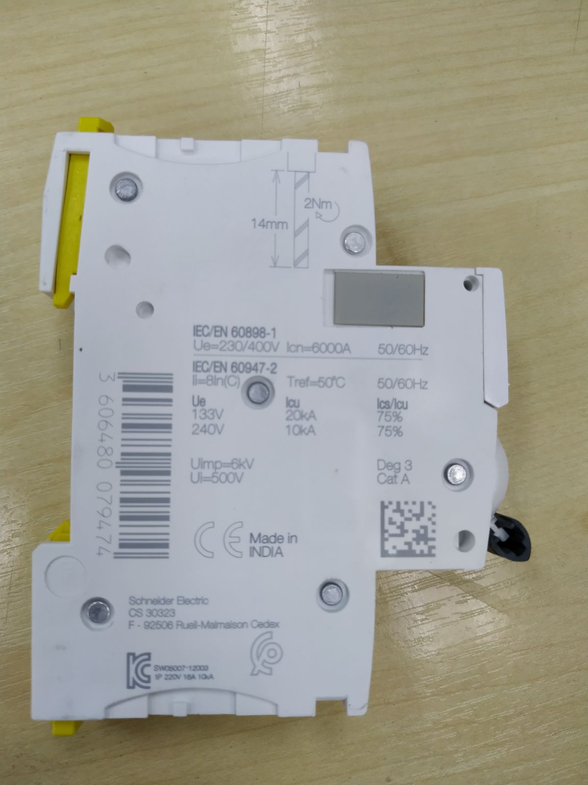 Schneider Electric | A9F74116 - IC60N - Miniature Circuit Breaker (MCB) - 1P