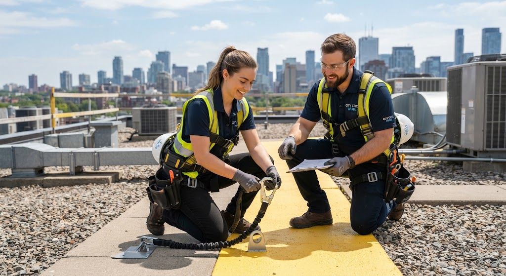 HVAC maintenance fall prevention methods