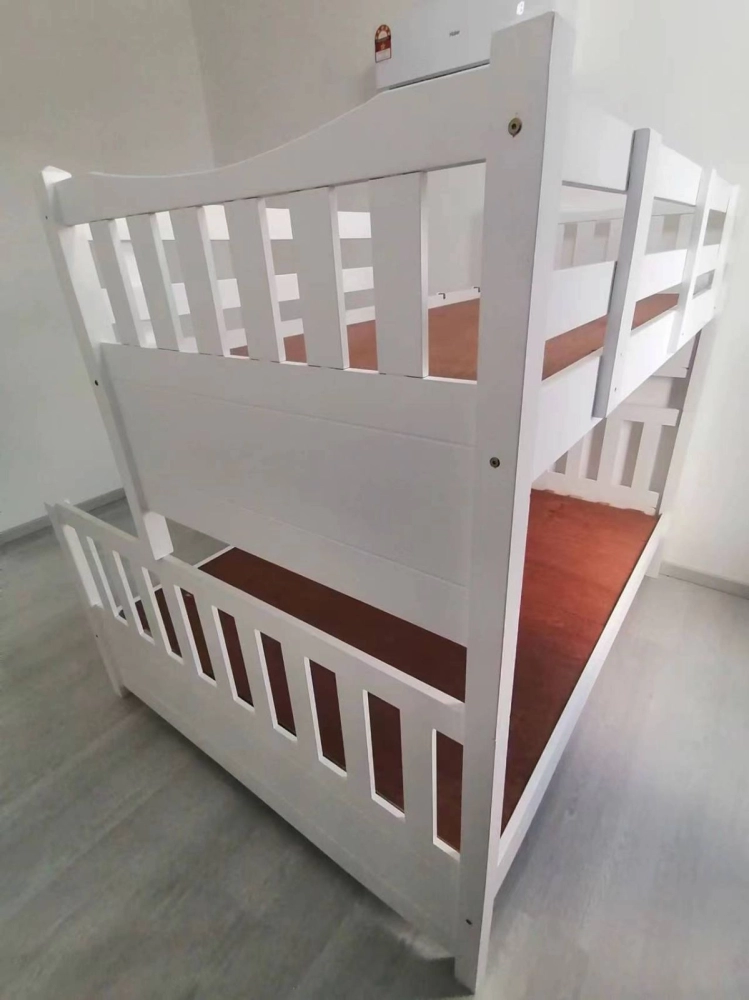 Solid Wood Double Decker Bunk Bed | Queen Double Decker | Super Single Bunk Bed | Solid Wood Wardrobe | Kids Children Room Furniture | Penang | Kl | Kedah | Ipoh | Lunas 
