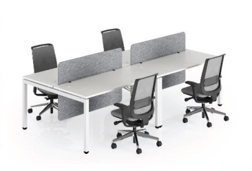 Office Workstation Table Cluster Of 4 Seater | Office Cubicle | Office Partition ANGULAR SERIES A-02