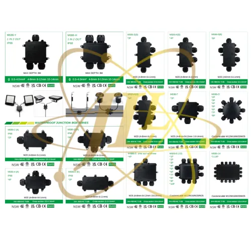 JLUX WATERPROOF JUNCTION BOX SERIES CUSTOMIZABLE IP68 [2P/3P/4P/5P/6P/7P/8P/9P/10P/14P]