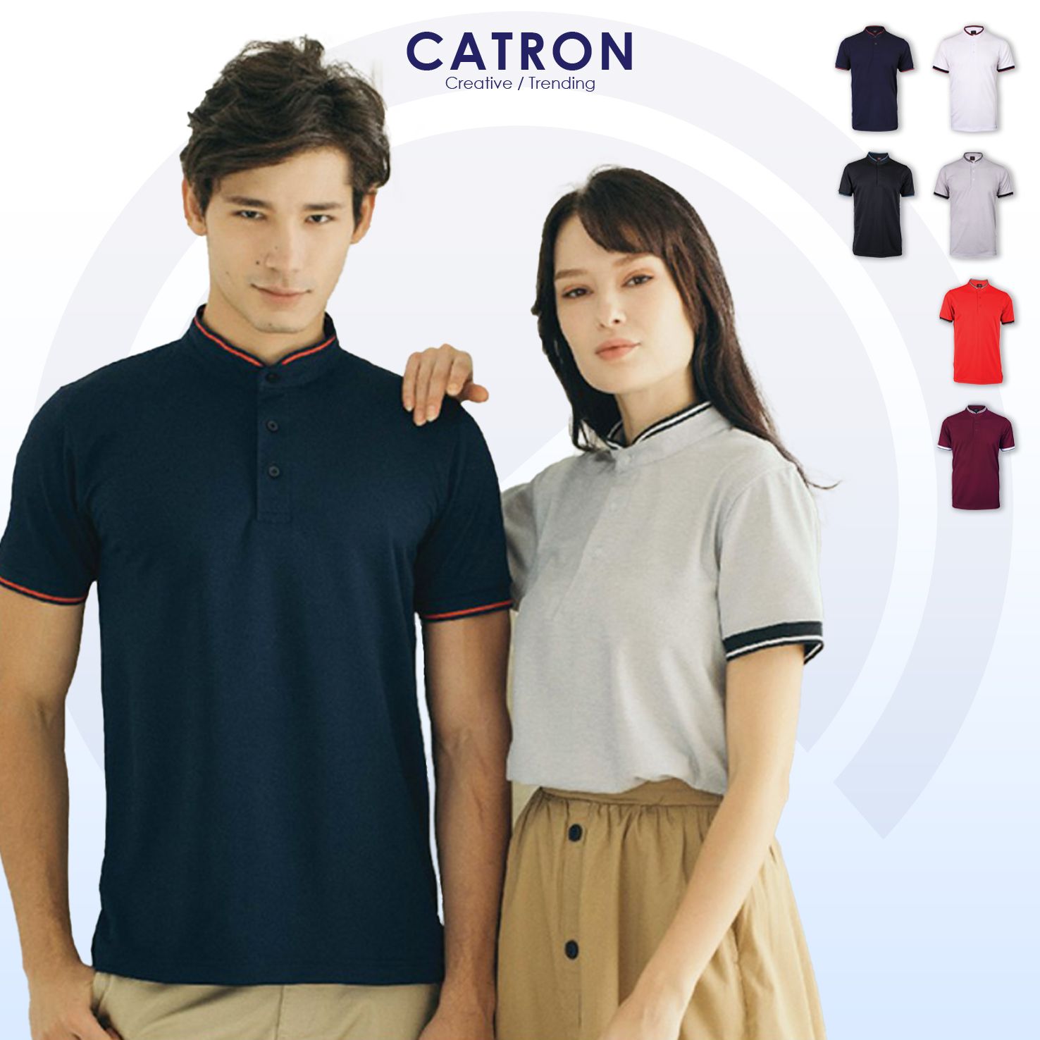 EM 5802 Short Sleeve Henry Collar T-shirt (210gsm)