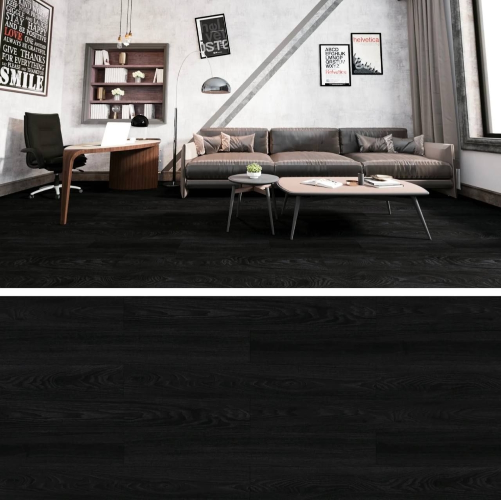 Queens Floor LVT Flooring STANDARD (Fiberglass Core) QVG101-04 MONACA NOIR