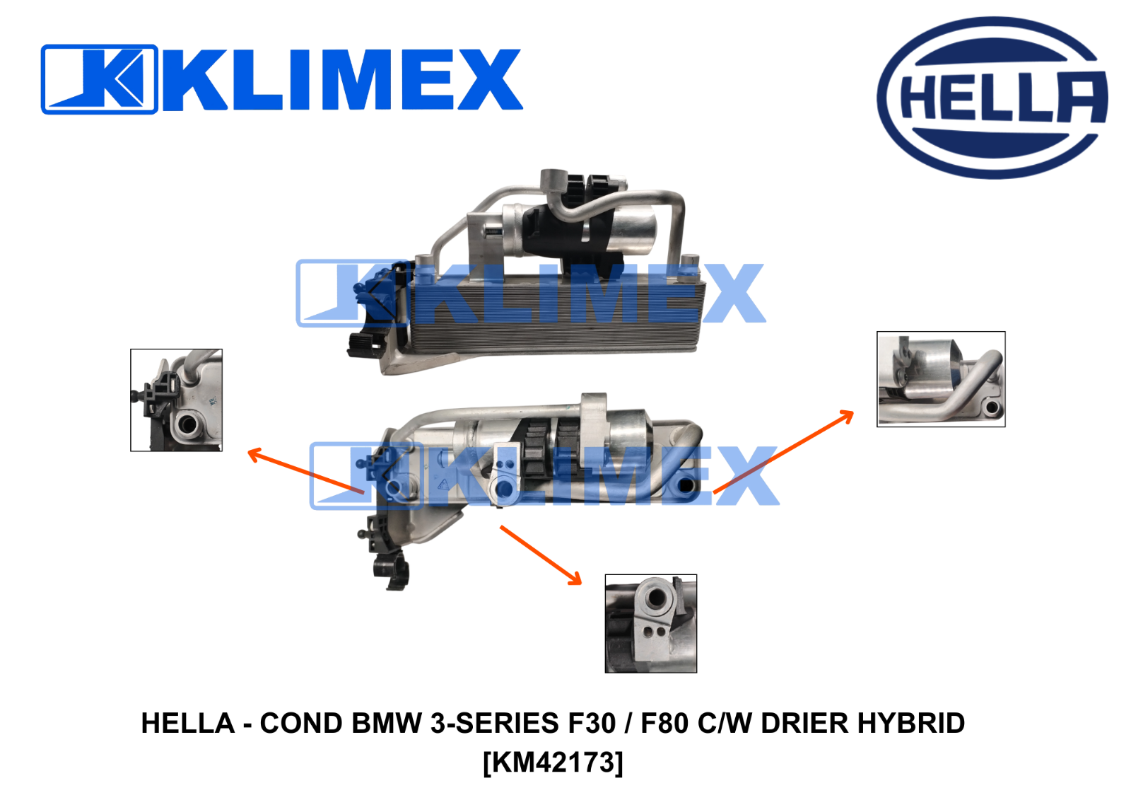 HELLA - COND BMW 3-SERIES F30 _ F80 C_W DRIER HYBRID [KM42173]