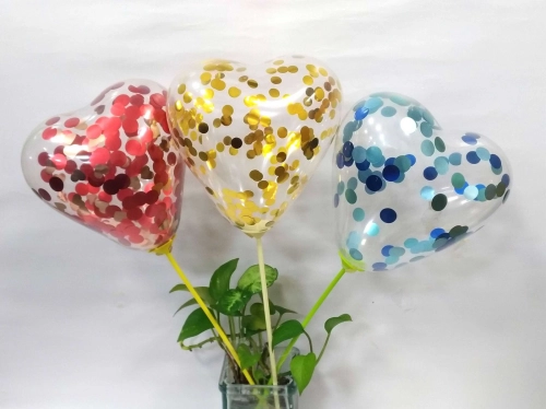 12 inch Heart Shape Balloon - Clear 100pcs (B-SH12-600)