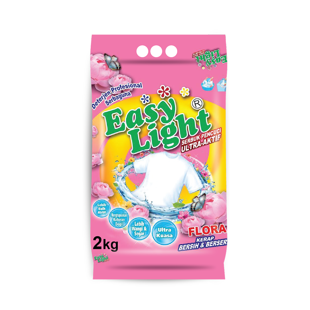 Easylight Detergent Powder 2kg - Flora