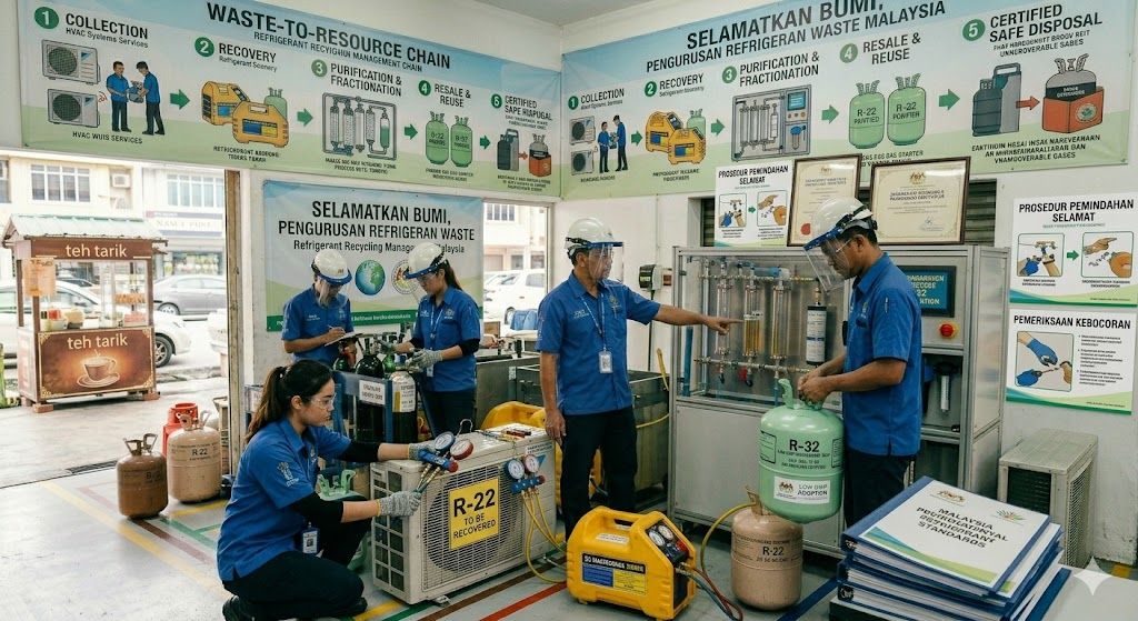 safe refrigerant handling procedures Malaysia