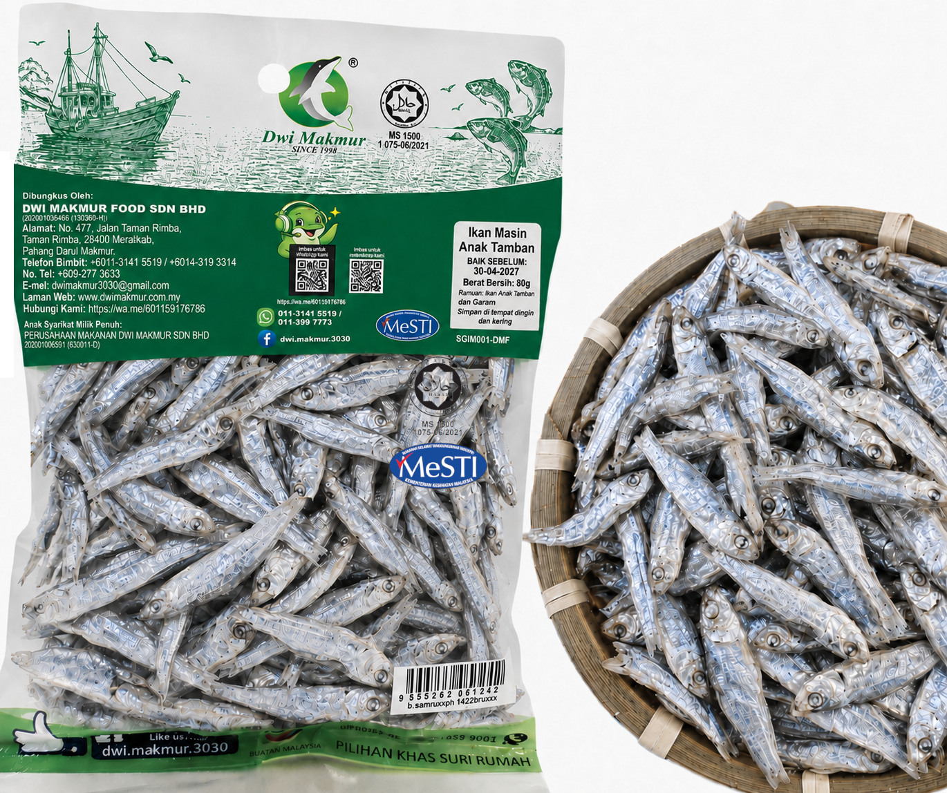 Small Smoothbelly Sardinella 80 Grams RM5.50 X 5 Units C.Dwi Makmur