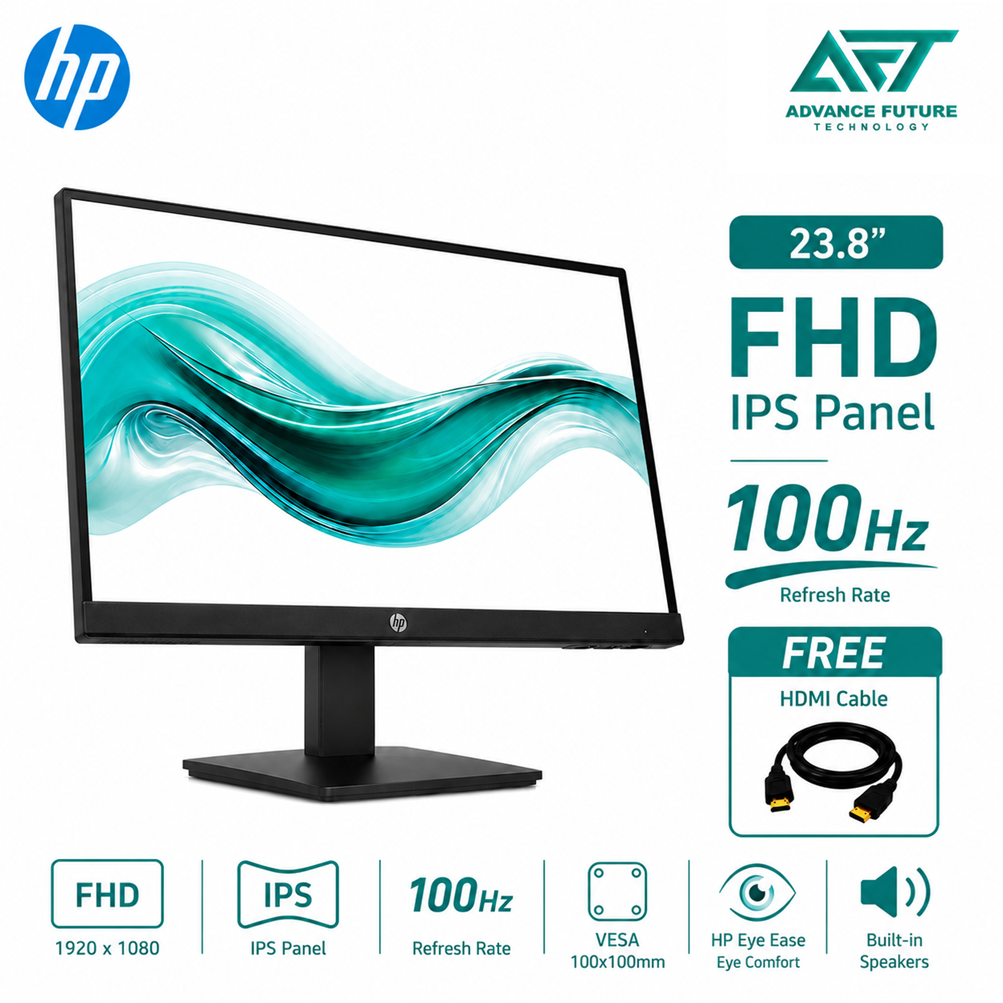 HP Series 3 Pro 324ph 23.8'' FHD IPS 100Hz Flat Monitor ( Speaker, HDMI, DP, VGA, 3 Years Warranty )