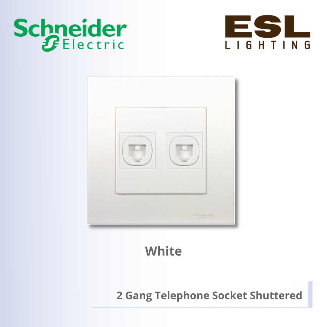 SCHNEIDER Vivace 2 Gang Telephone Socket Shuttered - KB32TS KB32TS_AS_G11