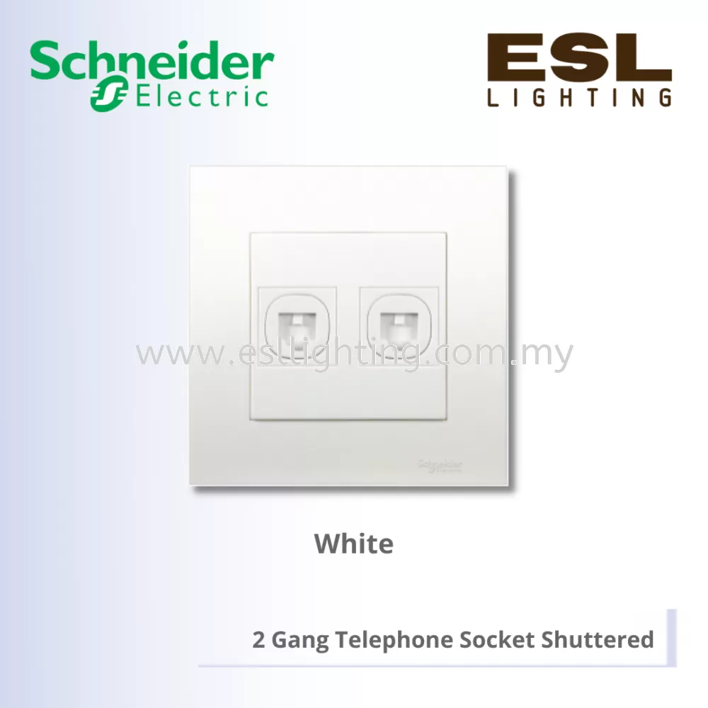 SCHNEIDER Vivace 2 Gang Telephone Socket Shuttered - KB32TS KB32TS_AS_G11