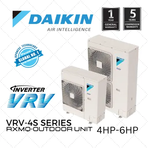 DAIKIN INVERTER VRV-4S (4.0HP-6.0HP)