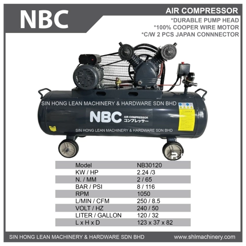 NBC AIR COMPRESSOR NB 30120 3HP