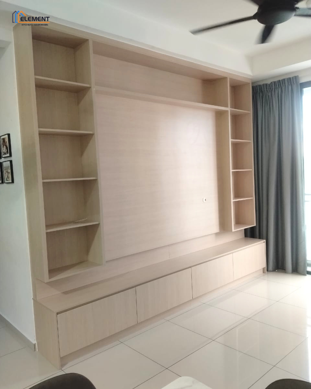 Full height tv cabinet design