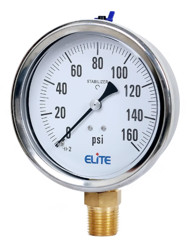 SS Case Brass Pressure Gauges P-16