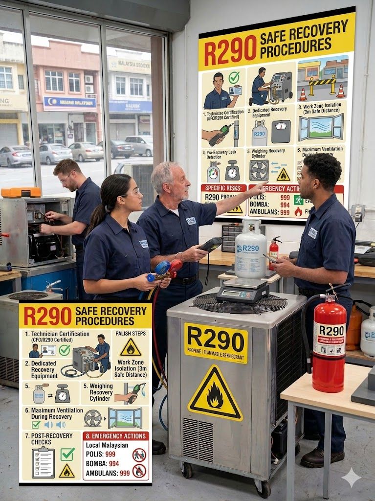 R290 safe recovery procedures