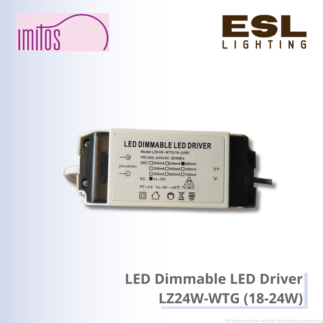 IMITOS LED Dimmable LED Driver - LZ24W-WTG (18-24W)