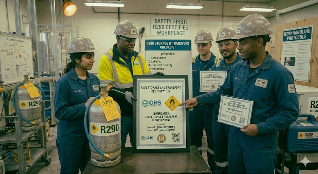 R290 storage and transport certification