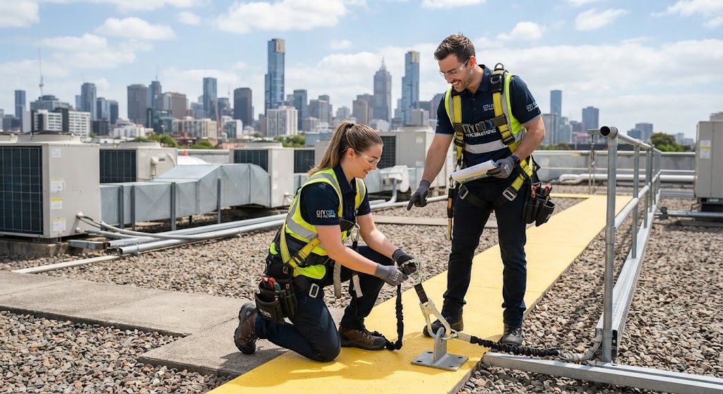 HVAC fall protection best practices technicians