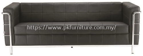 Leather Office Sofa - LOS-005-3S-L1 - SIMPLE 3 - 3 SEATER SOFA