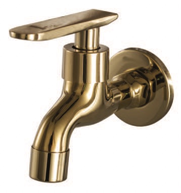 IT-L20B-SL5/G Wall Bib Tap (Gold) – Premium Brass Hose Bib Tap, Durable Outdoor Water Tap
