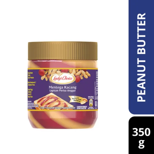 LADY'S CHOICE GRAPE STRIPE PEANUT BUTTER (12 X 350G)