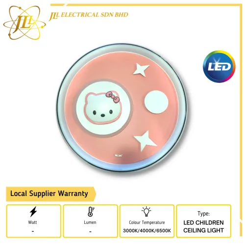 JLUX REDIS HELLO KITTY YD67-5 AC180-240V 50/60HZ 18INCH 3 COLOURS PLASTIC LED CHILDREN CEILING LIGHT