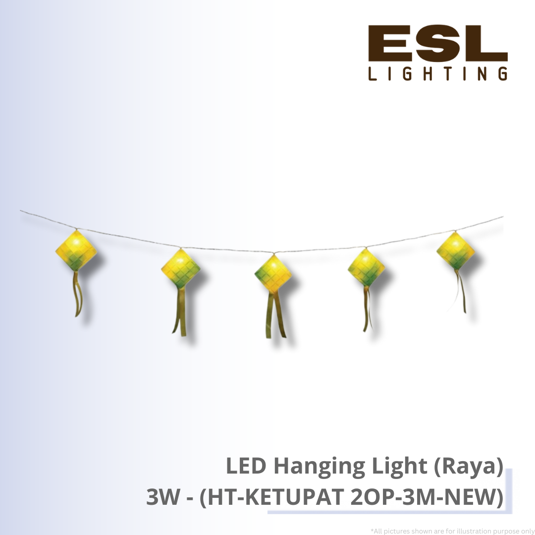 LED Hanging Light (Raya) 3W - HT-KETUPAT 2OP-3M-NEW