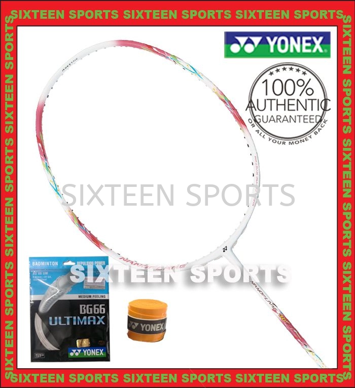 Yonex Nanoflare 70 Badminton Racket (C/W Yonex BG66 UM string & Ac102 Overgrip)