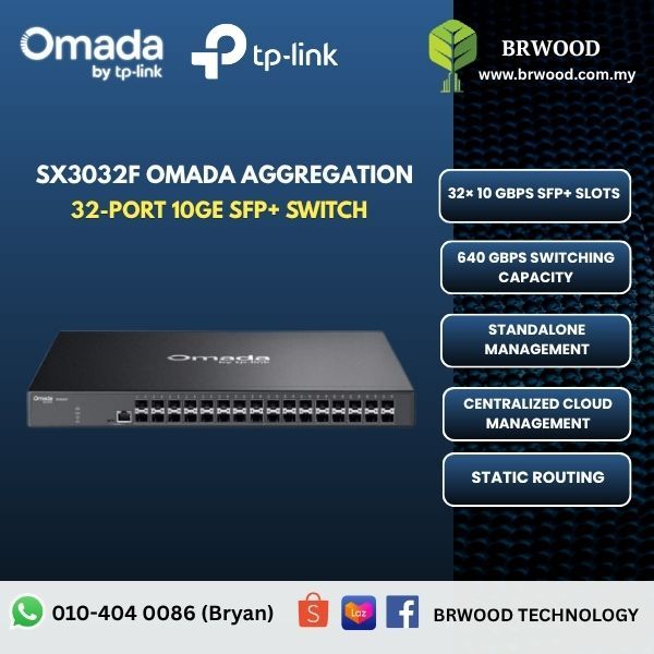 OMADA TP-LINK SX3032F: Omada Aggregation 32-Port 10GE SFP+ Switch
