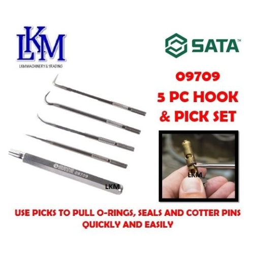 SATA 09709 5PCS Hook & Pick Set