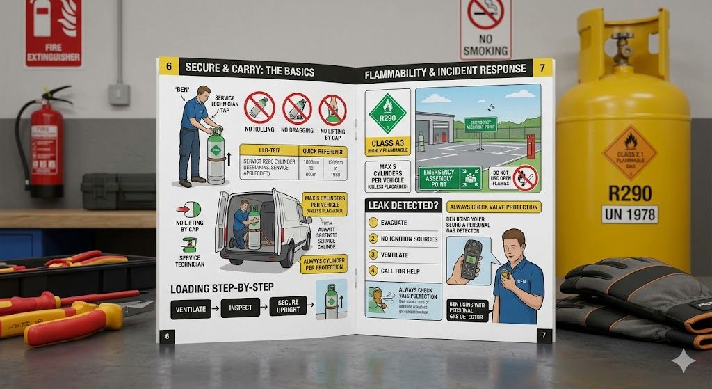 R290 gas transport safety guidelines