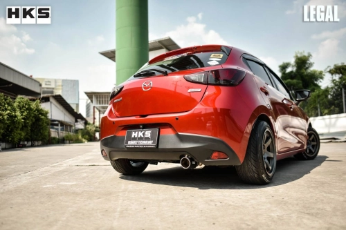 HKS LEGAL MAZDA 2 SKY HB DJ GASOLINE CARBON TAIL