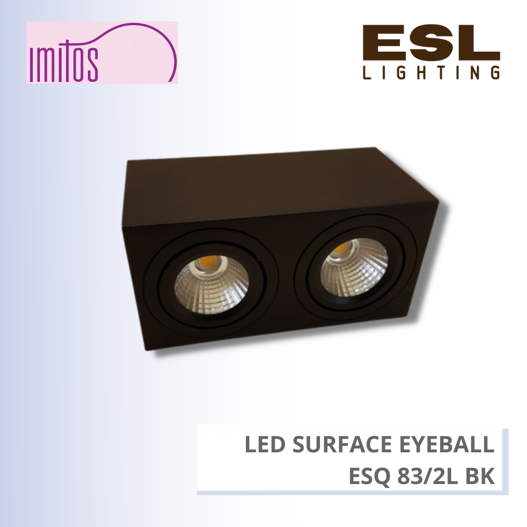 IMITOS LED SURFACE EYEBALL ESQ 83/2L BK