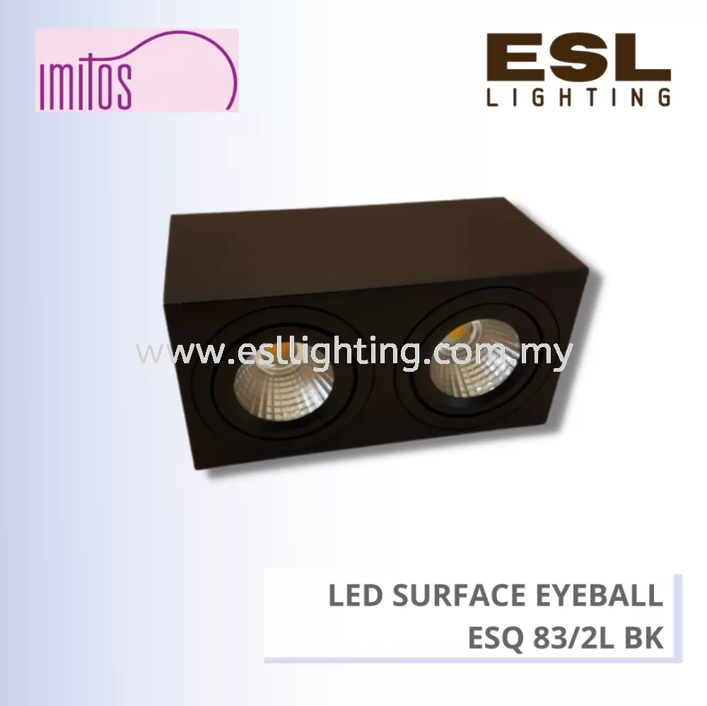 IMITOS LED SURFACE EYEBALL ESQ 83/2L BK