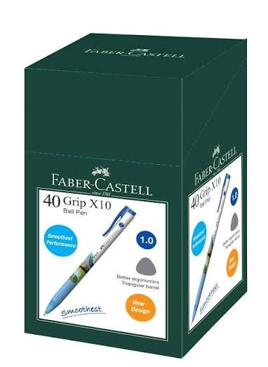 Faber-Castell Grip X Retractable Ball Pen Blue