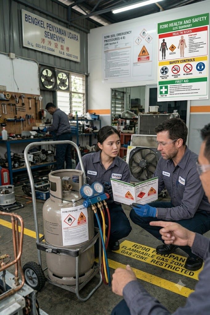 R290 refrigerant health and safety SDS