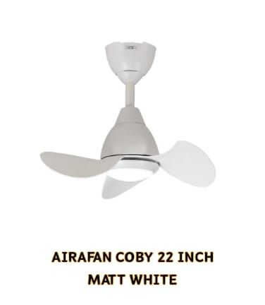 Airafan Coby 22'' Inch Remote Ceiling Fan with LED Light