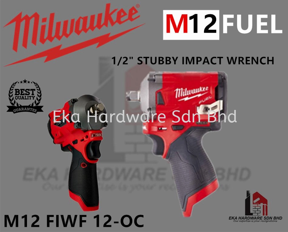 Milwaukee M12 FUEL™ 1/2" Stubby Impact Wrench (Solo-No Charger & Battery)