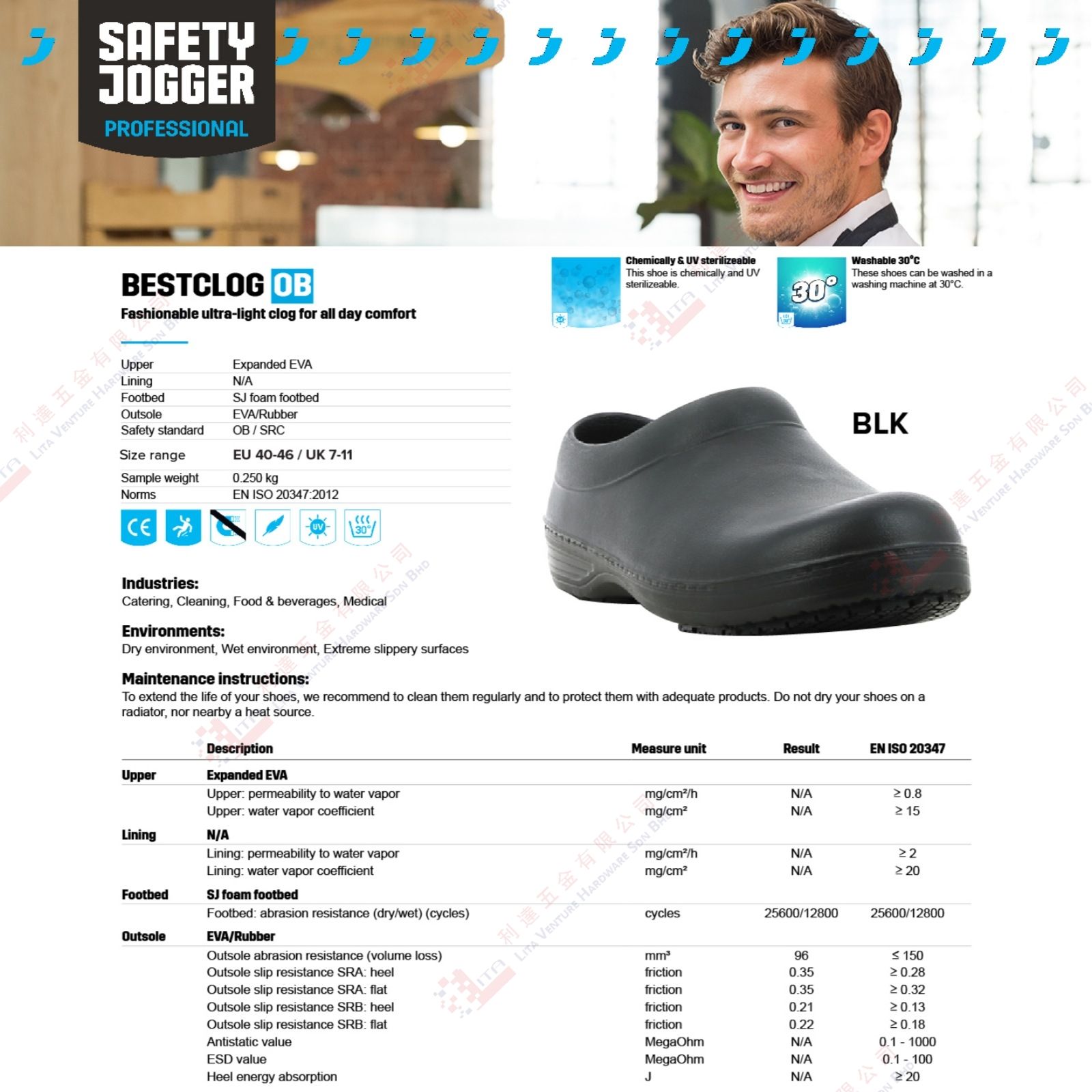 SAFETY JOGGER BRAND SAFETY SHOE - BLK