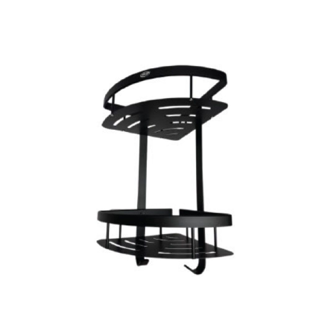 2-Tier Aluminium Multipurpose Corner Rack #BA-Z50-CR2-BL