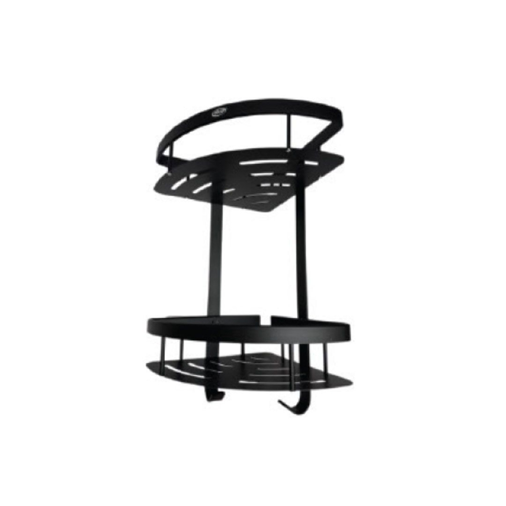 2-Tier Aluminium Multipurpose Corner Rack #BA-Z50-CR2-BL